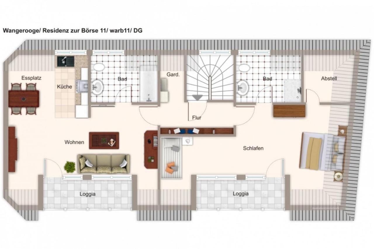 Apartmán Residenz Zur Boerse Residenz Zur Boerse 11 Wangerooge Exteriér fotografie